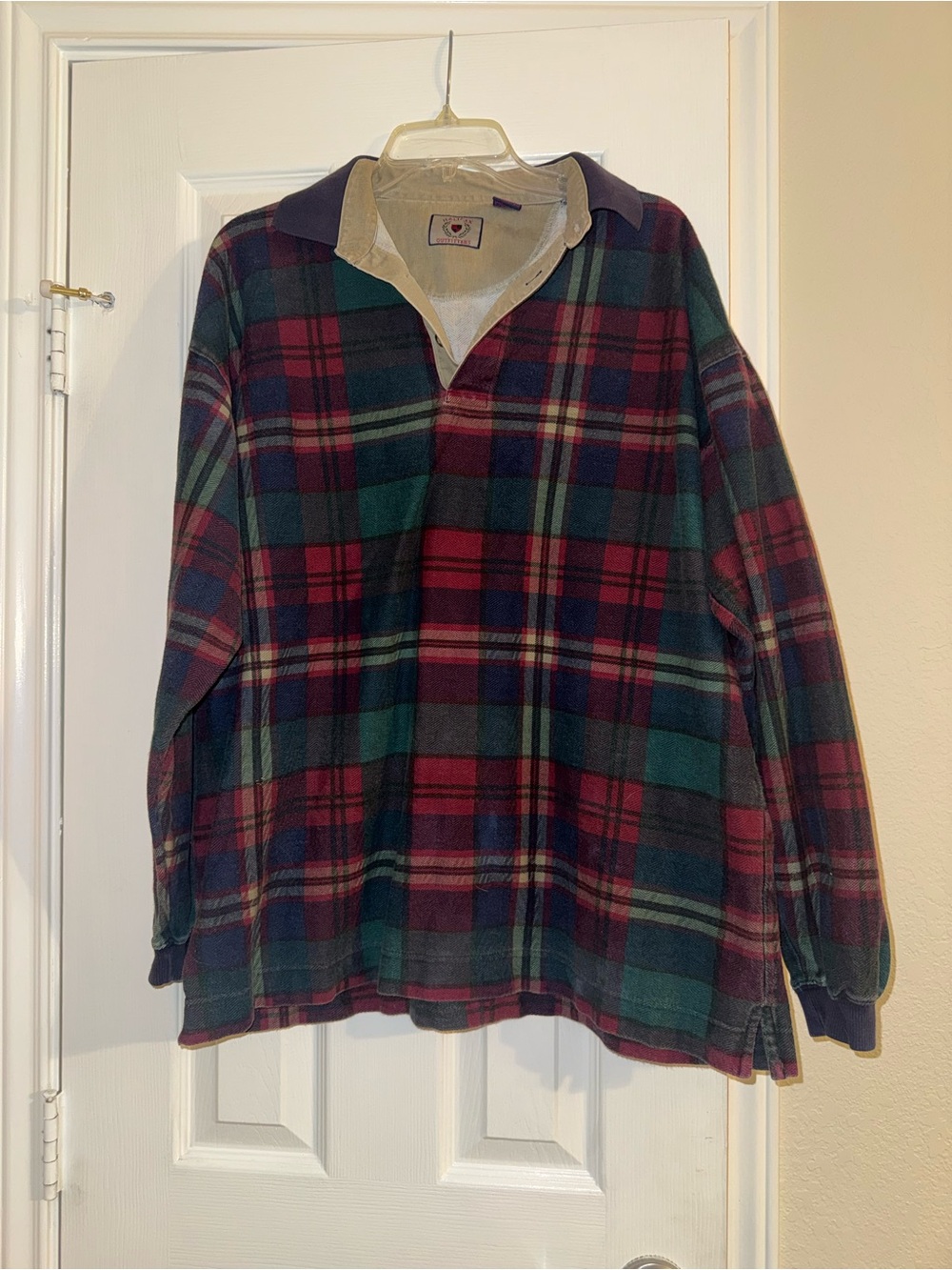 Vintage Halifax Outfitters Plaid Rugby Pullover – Size L